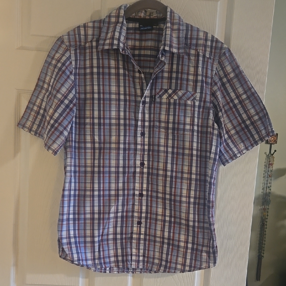 Men's Blue Plaid Shirt